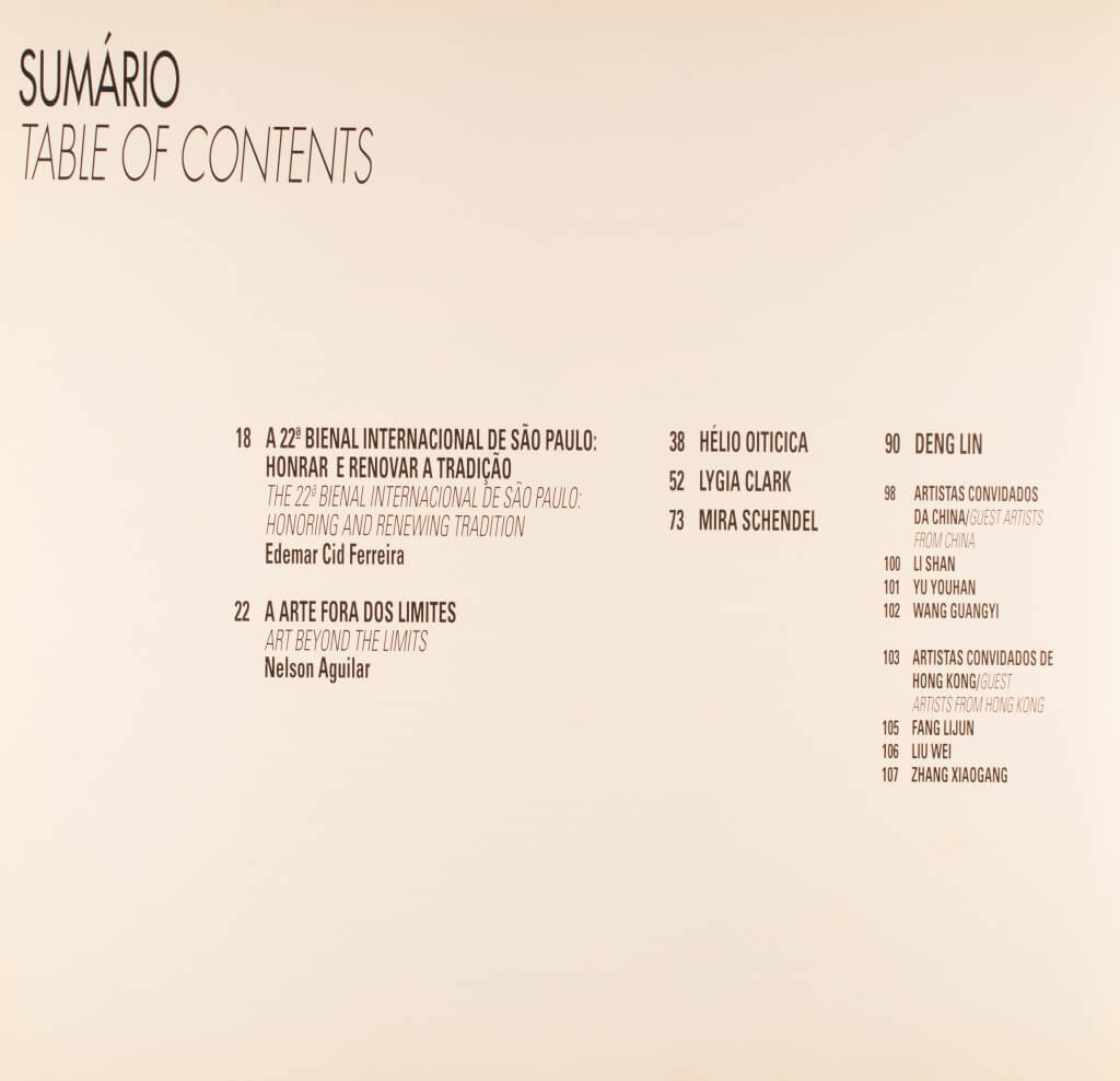 22ª Bienal de São Paulo (1994) - Catálogo Geral / General Catalogue by  Bienal São Paulo - Issuu